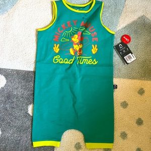 Rags to Raches Romper Mickey Mouse